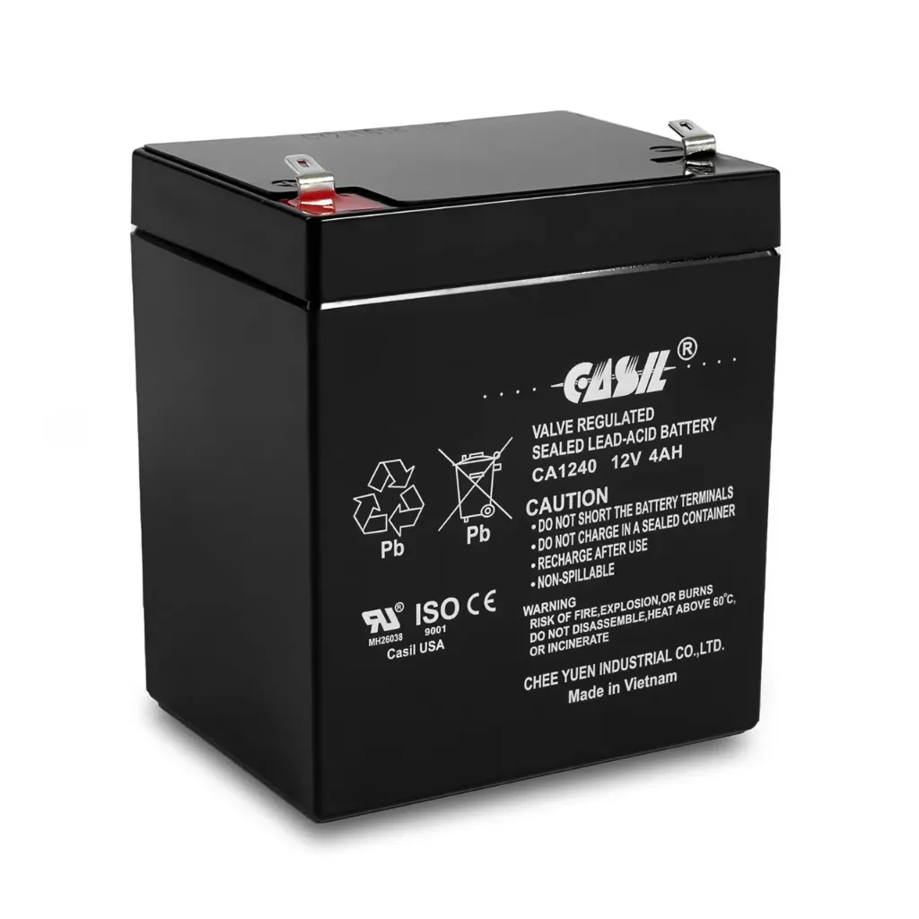 [CA1240-12V-4Ah] CASIL CA1240 - 12V 4Ah VRLA (Sealed Lead Acid) Battery